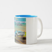 Reisposter Albuquerque New Mexico. Tweekleurige Koffiemok (Voorkant rechts)