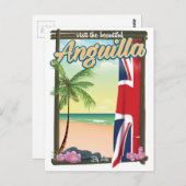 Reisposter Anguilla British Territory Briefkaart (Voorkant / Achterkant)