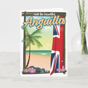 Reisposter Anguilla British Territory Feestdagen Kaart