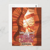 Reisposter Antelope Canyon Arizona Briefkaart (Voorkant / Achterkant)