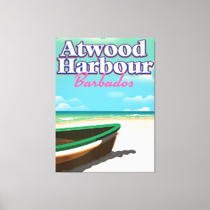Reisposter Atwood Harbor Bahamas Canvas Afdruk