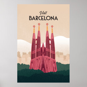 Reisposter Barcelona Spanje Poster