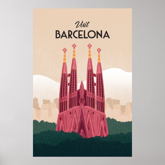 Reisposter Barcelona Spanje Poster (Voorkant)