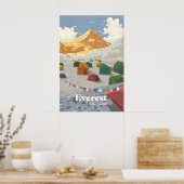 Reisposter Basiskamp Mount Everest Poster (Keuken)