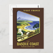 Reisposter Baskische kust Briefkaart (Voorkant / Achterkant)