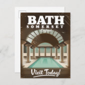 Reisposter Bath Somerset Engeland Uitnodiging Briefkaart (Voorkant / Achterkant)