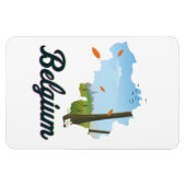 Reisposter België. Magneet (Horizontaal)
