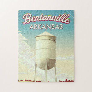 Reisposter Bentonville, Arkansas. Legpuzzel