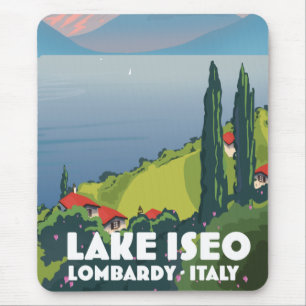 Reisposter bij het meer van Iseo, Lombardije Itali Muismat