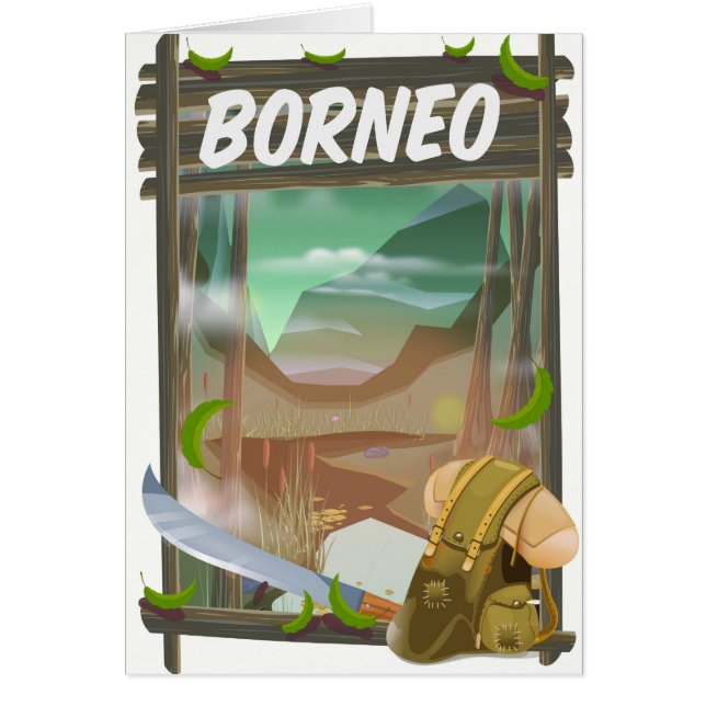 Reisposter Borneo Oerwoud (Voorkant)