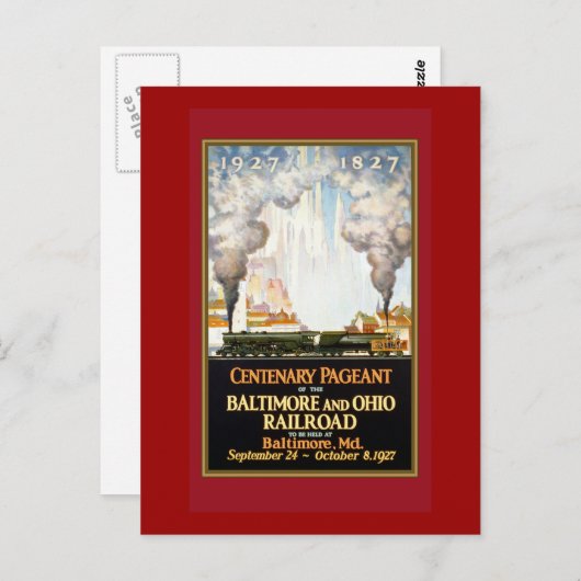  reisposter briefkaart (Voorkant / Achterkant)