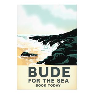 Reisposter Bude Cornwall Foto Afdruk