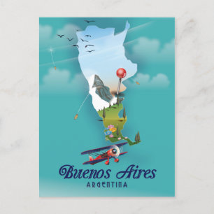 Reisposter Buenos Aires, Argentinië Briefkaart