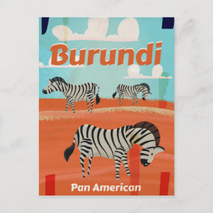 Reisposter Burundi vintage Briefkaart