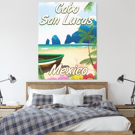 Reisposter Cabo San Lucas Mexico Canvas Afdruk (Insitu (Slaapkamer))