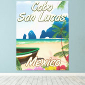 Reisposter Cabo San Lucas Mexico Canvas Afdruk (Insitu (Houten vloer))