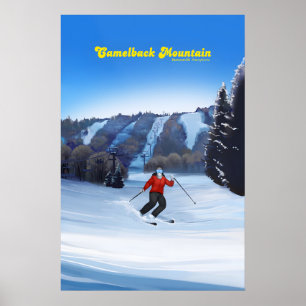 Reisposter Camelback Mountain Ski Resort Poster