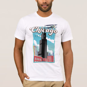 Reisposter Chicago Illinois USA T-shirt