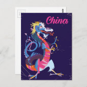 Reisposter China Dragon  Briefkaart (Voorkant / Achterkant)