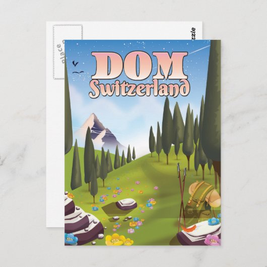 Reisposter Dom Zwitserland Briefkaart (Voorkant / Achterkant)