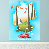 Reisposter Duitsland. Canvas Afdruk (Insitu (Houten vloer))