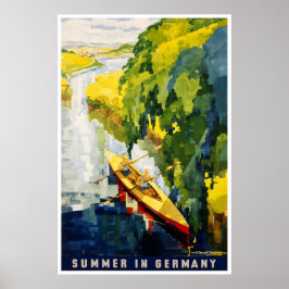 Reisposter Duitsland Duitse Kunst Kayak Print