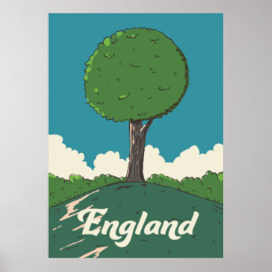 reisposter Engeland Retro Poster