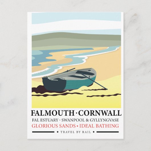 Reisposter Falmouth Cornwall Briefkaart (Voorkant)