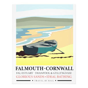 Reisposter Falmouth Cornwall Foto Afdruk