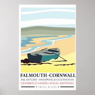 Reisposter Falmouth Cornwall Poster