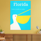 reisposter Florida Pelican Canvas Afdruk (Insitu (Woonkamer))