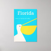  reisposter Florida Pelican Canvas Afdruk (Voorkant)