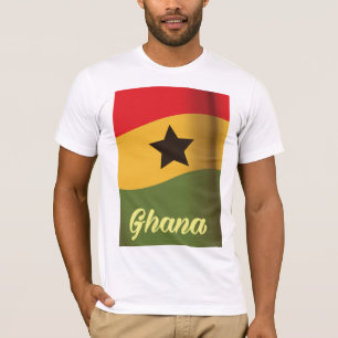 Reisposter Ghana National Flag  stijl T-shirt