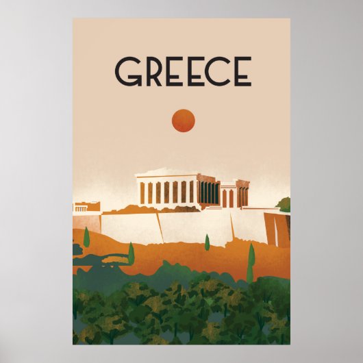 Reisposter Griekenland Athene Poster (Voorkant)