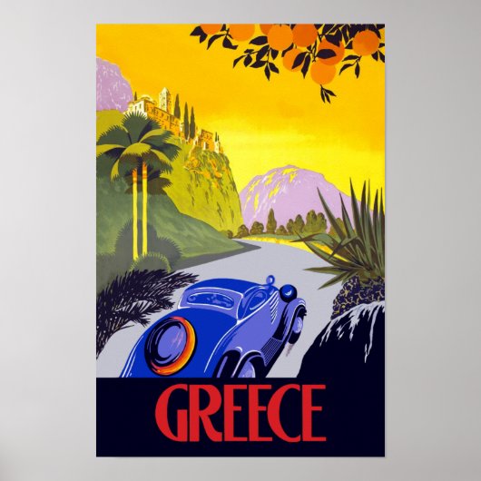 Reisposter Griekenland Poster (Voorkant)
