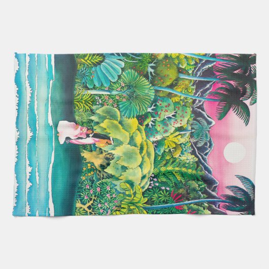  reisposter Hawaii Theedoek (Horizontaal)