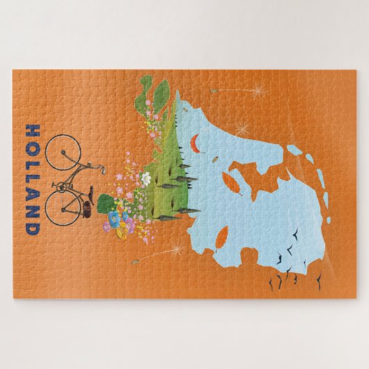 Reisposter Holland Map Legpuzzel (Horizontaal)