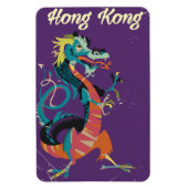 Reisposter Hong Kong Dragon  stijl Magneet (Verticaal)