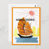 reisposter Hongkong Briefkaart (Voorkant / Achterkant)