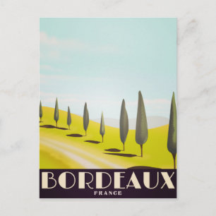 Reisposter in de Franse stijl Bordeaux Briefkaart