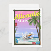 Reisposter in de  stijl Alicante Spanje (Voorkant / Achterkant)