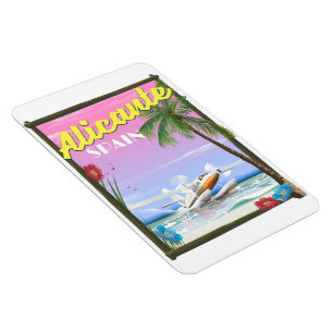 Reisposter in de  stijl Alicante Spanje Magneet