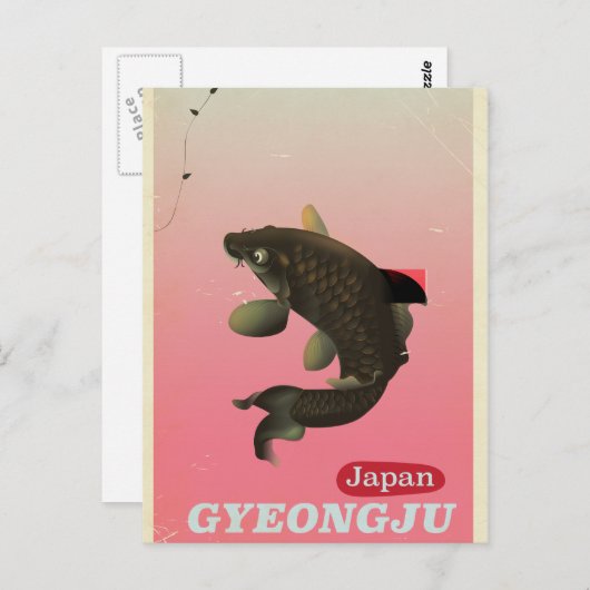 Reisposter in de stijl Gyeongju Korea Briefkaart (Voorkant / Achterkant)