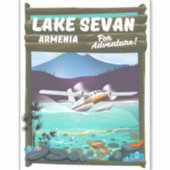 Reisposter in de stijl van het Sevan Armenia-meer Sticker (Voorkant)