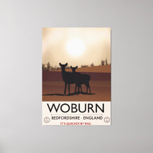 Reisposter in de  stijl Woburn - Bedfordshire Canvas Afdruk