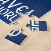 Reisposter in de wereldstijl legpuzzel (Zijkant)