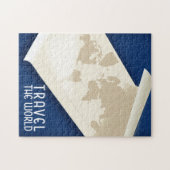 Reisposter in de wereldstijl legpuzzel (Horizontaal)