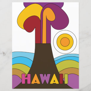 Reisposter in Hawaii  1960-stijl