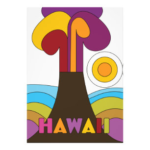 Reisposter in Hawaii 1960-stijl Foto Afdruk