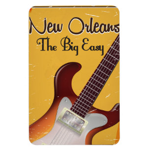 Reisposter in vintage stijl van New Orleans Magneet